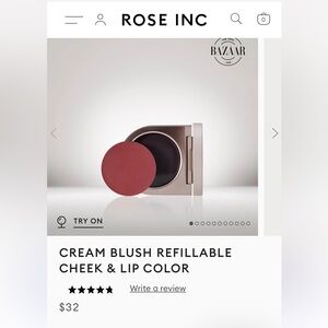 Rose Inc cream blush in Azalea